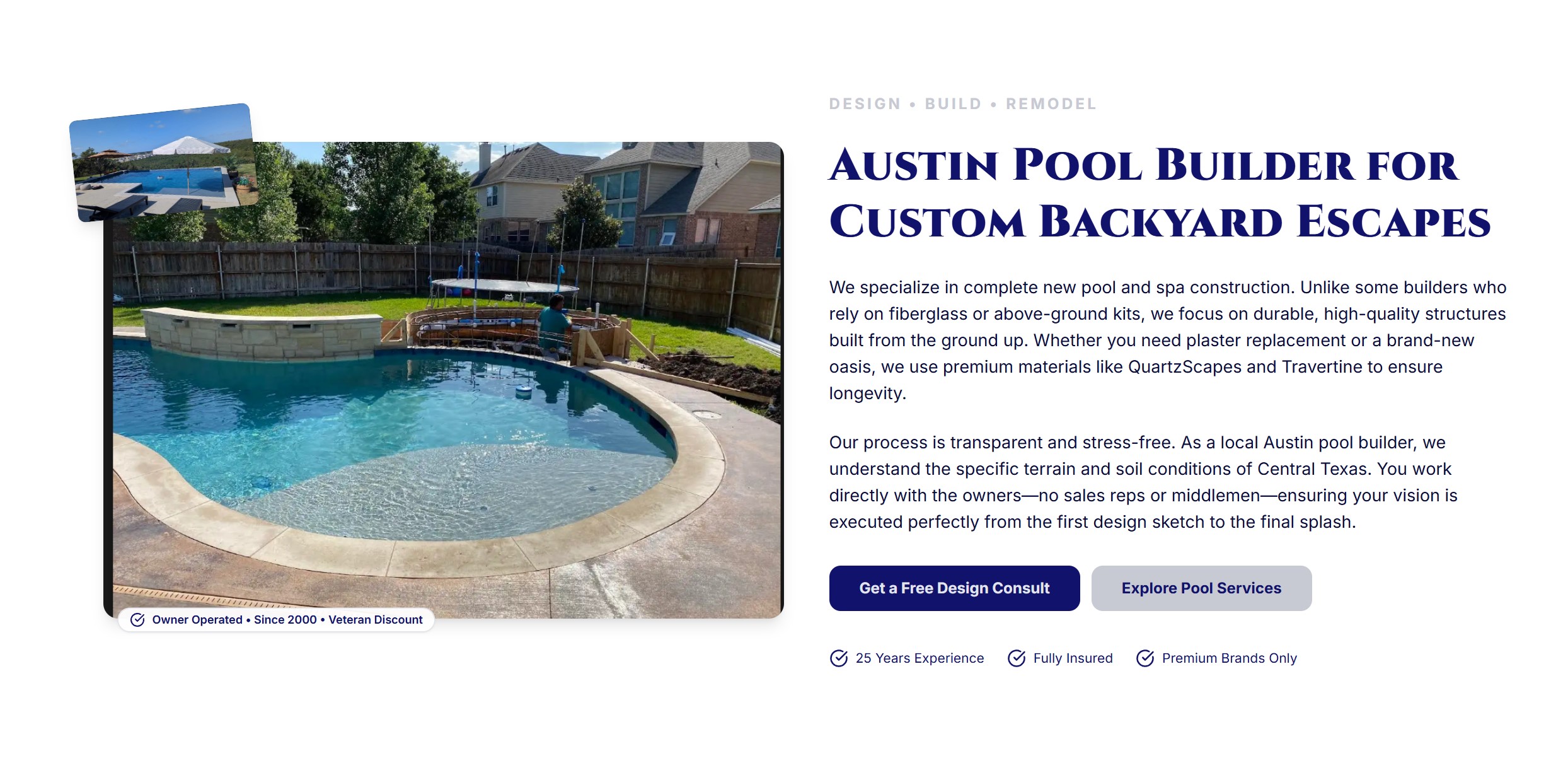 Davis Pools site preview 1