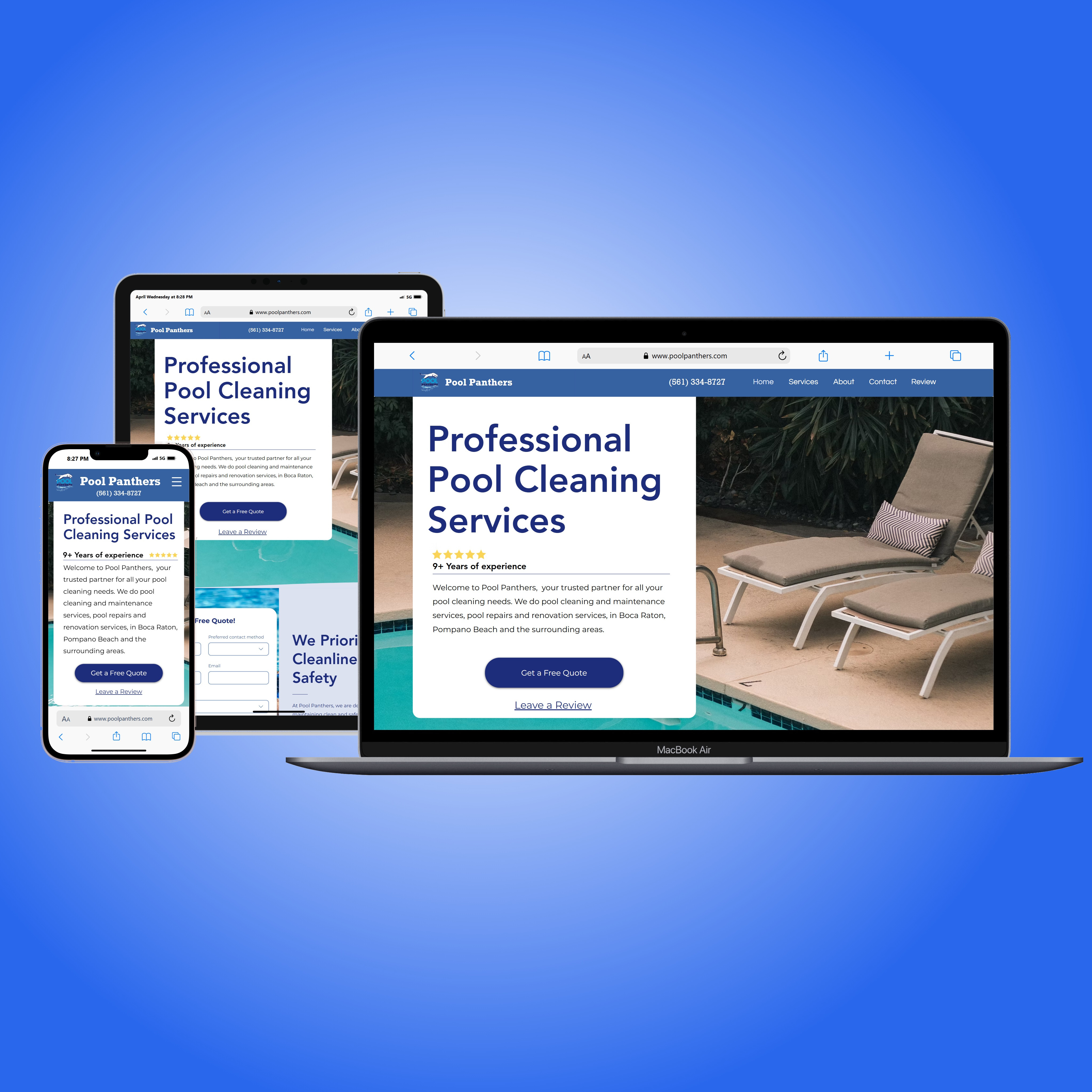 Modern Services business website design showcase